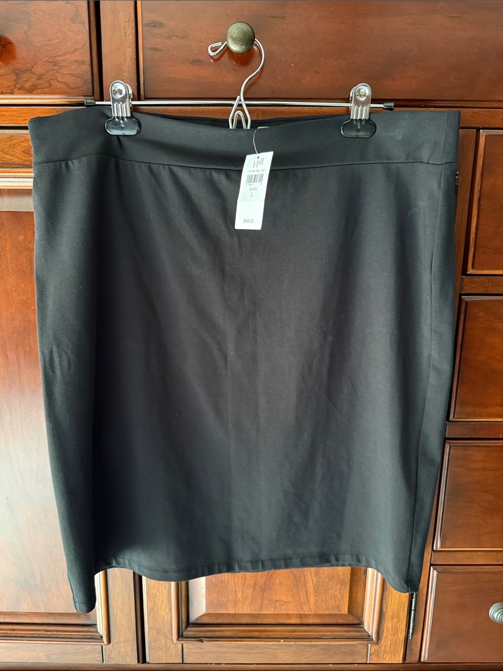 J. Jill Black Pencil Skirt, L, NWT